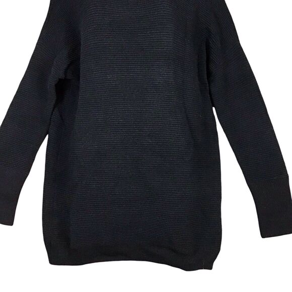 RDI Women’s Medium Black Ribbed Mock Neck Oversized Tunic Sweater NWOT - Picture 11 of 11